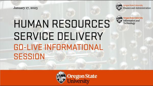 human resources service delivery go live presentation cover